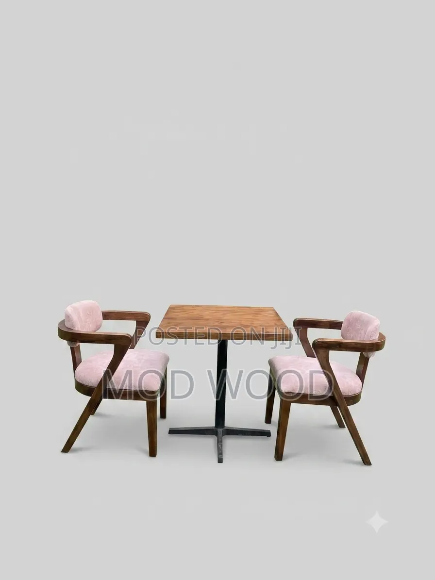 2 Seater Modern Solid Wood Café Dining Set