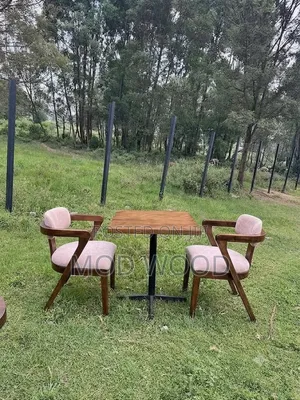 2 Seater Modern Solid Wood Café Dining Set