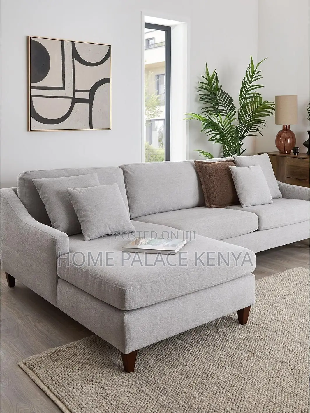Corner Sofa; Stylish Modern L-Shaped Sofa for Spacious Living Areas
