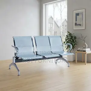 Office Bench; Three Seaters Non Upholstered Metal Bench