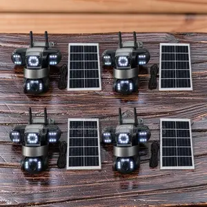 Energy Efficient 20MP Ultra HD 4G PTZ Triple Lens Solar Cameras