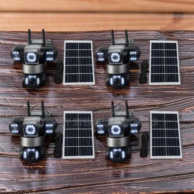 Energy Efficient 20MP Ultra HD 4G PTZ Triple Lens Solar Cameras