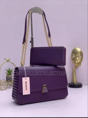 Ladies Sling Bag/Bagco Shoulder Bag With Gold Chain N Matching Wallet