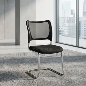 Black Mesh Waiting Office Chair