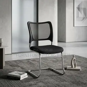 Black Mesh Waiting Office Chair