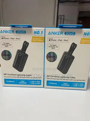 Anker Zolo Power Bank (, Built-in USB-C and Lightning Cable)