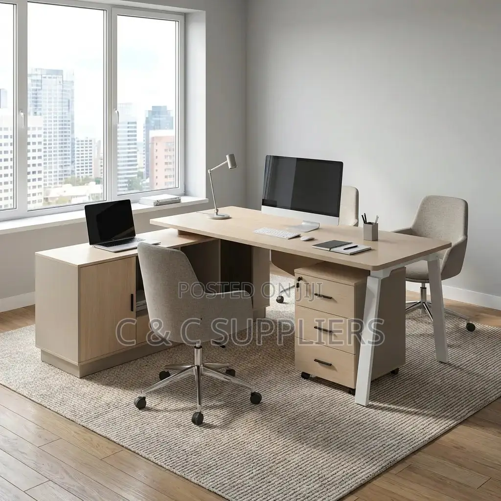 Imported C C Executive Desk With Extension