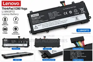 Lenovo ThinkPad X390 Yoga Laptop Battery L18M3P72 50Wh