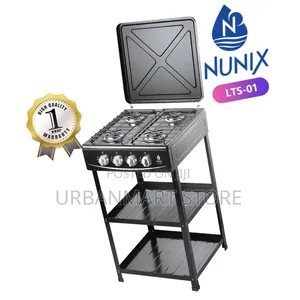 Nunix 4 Burner Gas Cooker With Strong Support Shelves
