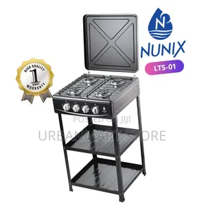 Nunix 4 Burner Gas Stove With Storage Shelves