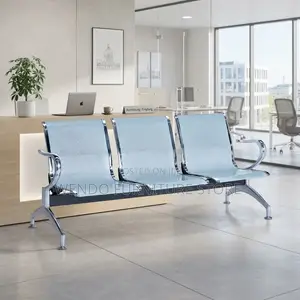 Office Benches; Reception Metallic Three Link Modern Benches