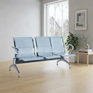 Office Benches; Reception Metallic Three Link Modern Benches