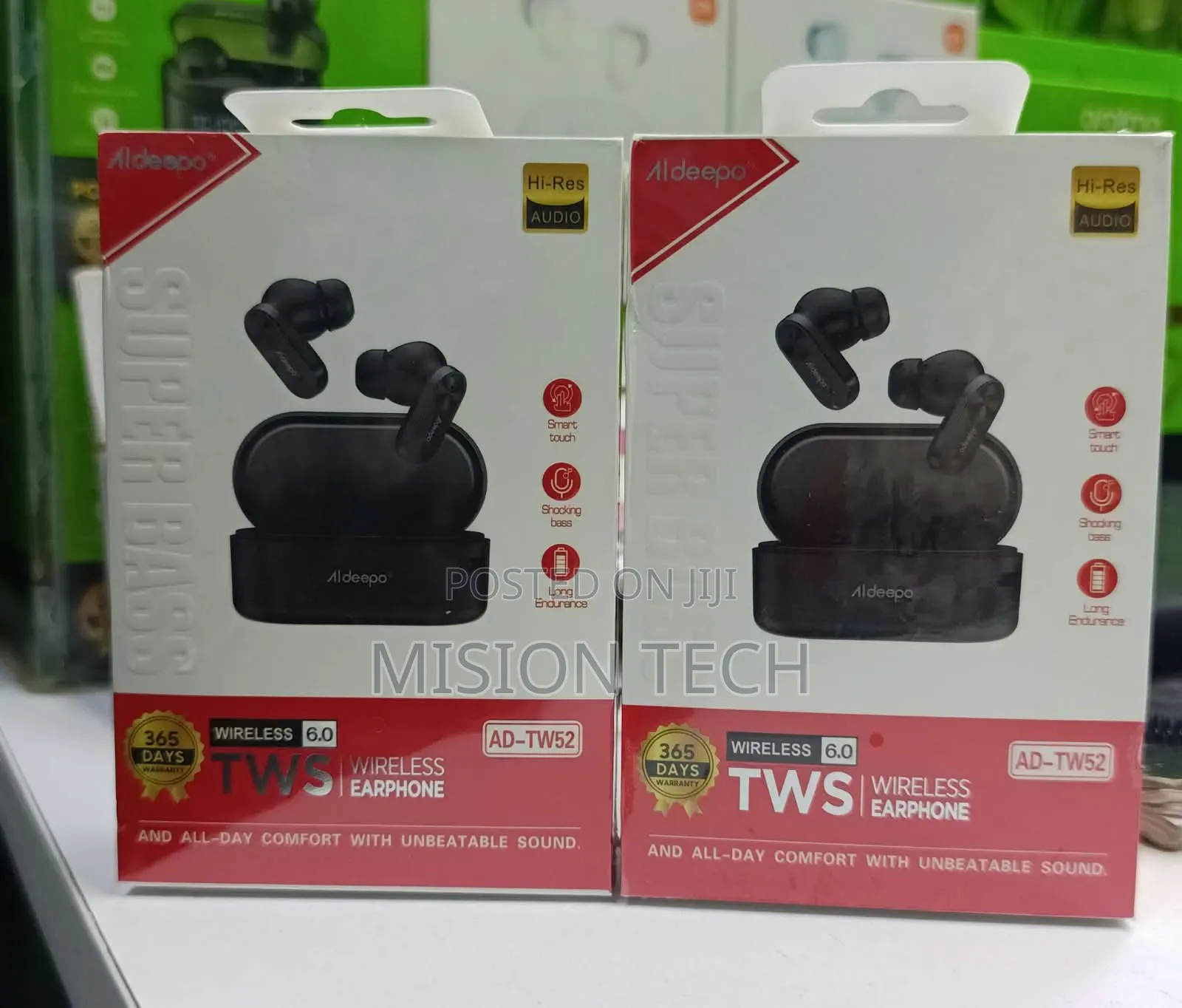 Aldeepo Super Bass AD-TW52 Wireless Earbuds**