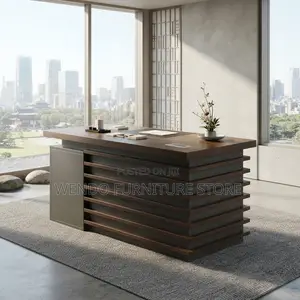 Office Desk; 1400MM Executive 140CM Brown Home Office Working Desk