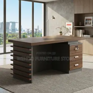 Office Desk; 1400MM Executive 140CM Brown Home Office Working Desk
