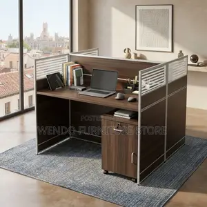 Office Workstation; Modern Brown Class Square Office Workstations
