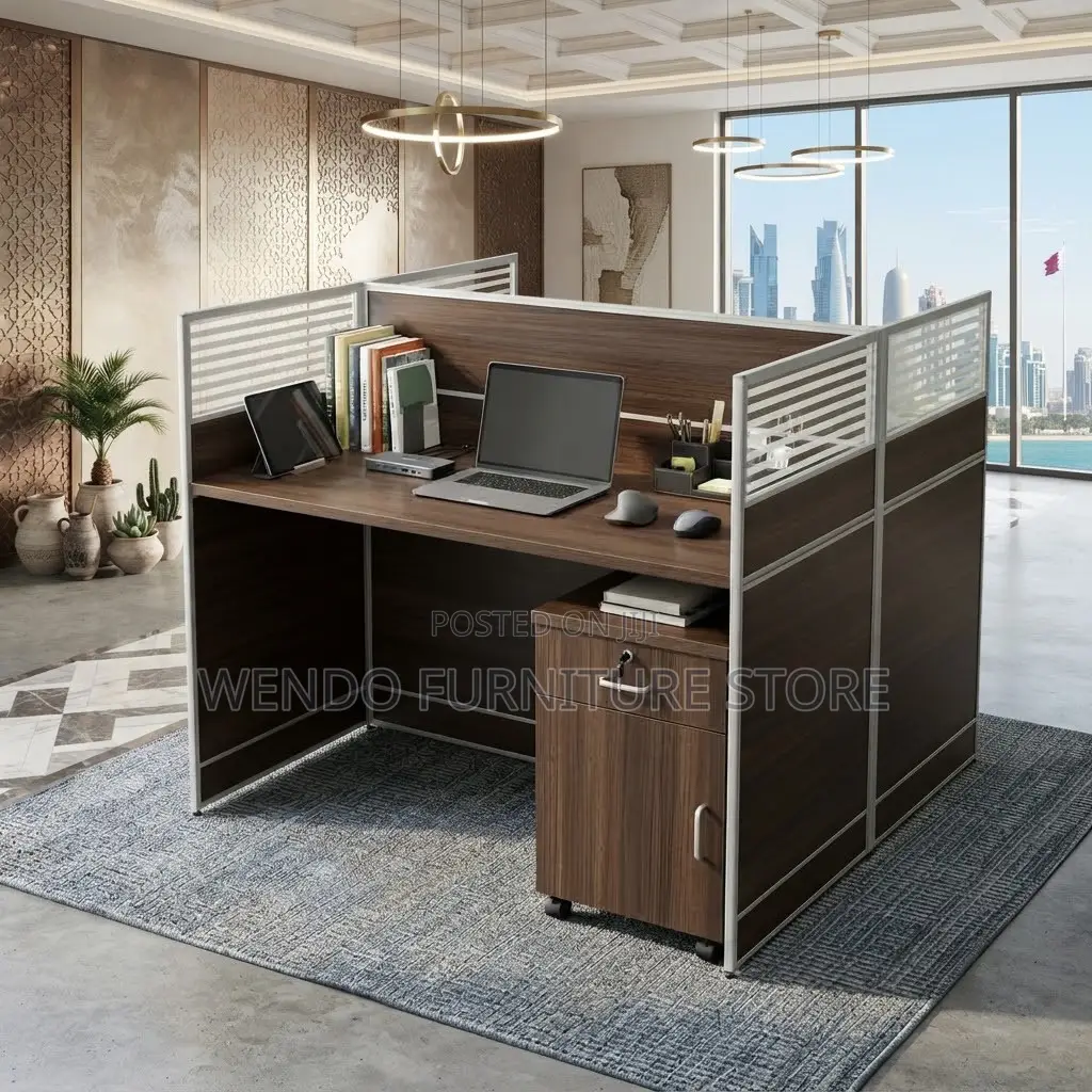 Office Workstation; Modern Brown Class Square Office Workstations
