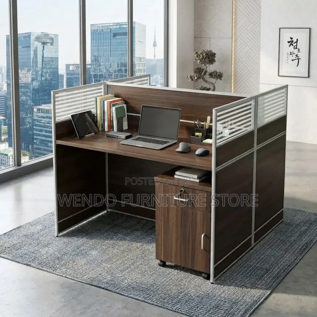 Office Workstation; Modern Brown Class Square Office Workstations