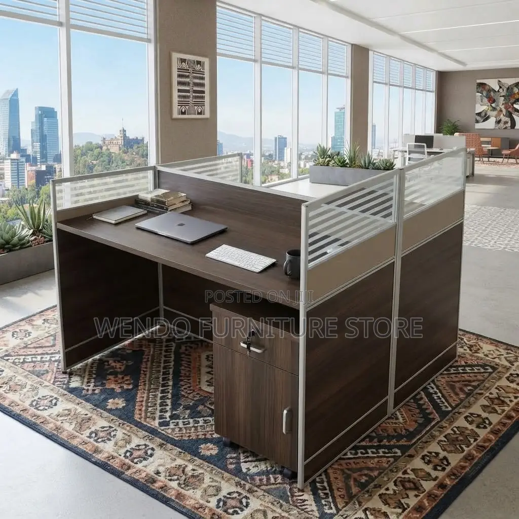 Office Workstation; Modern Brown Class Square Office Workstations