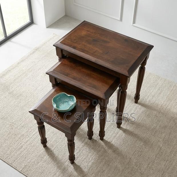 Wooden Nesting Tables Set - thumbnail 2