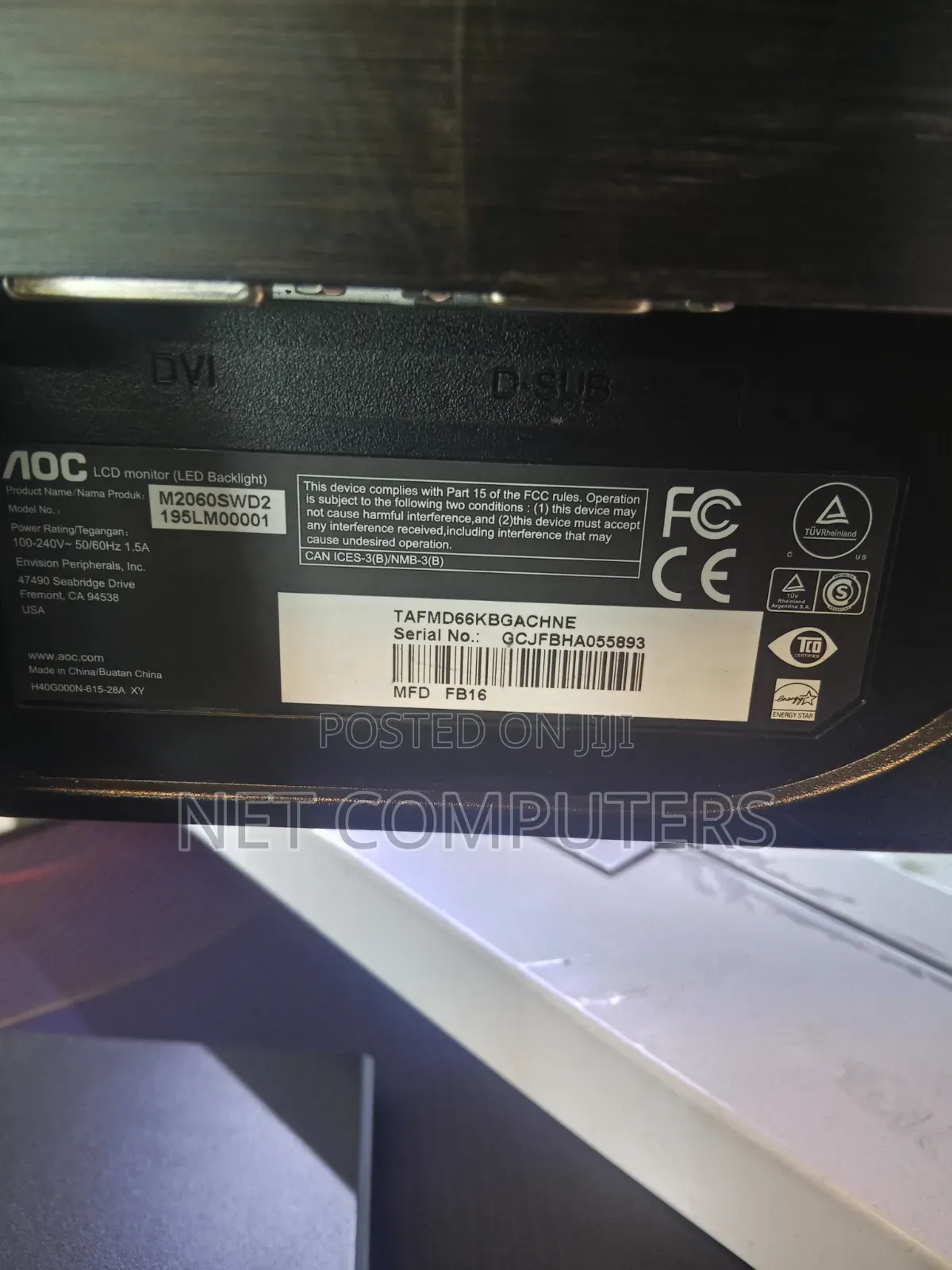 AOC LCD 19 Inches Monitor