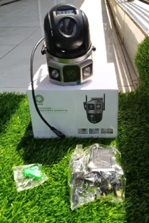 Dual Lens WiFi PTZ Dome CCTV Camera AC Powered