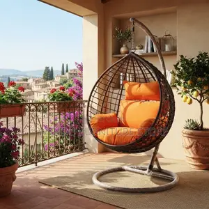 Home Chairs; Rotational Balcony Rattan Hammock Seat