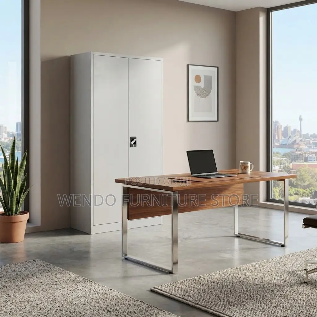 Office Cabinet; Lockable Grey Modern Office Storage Cabinet