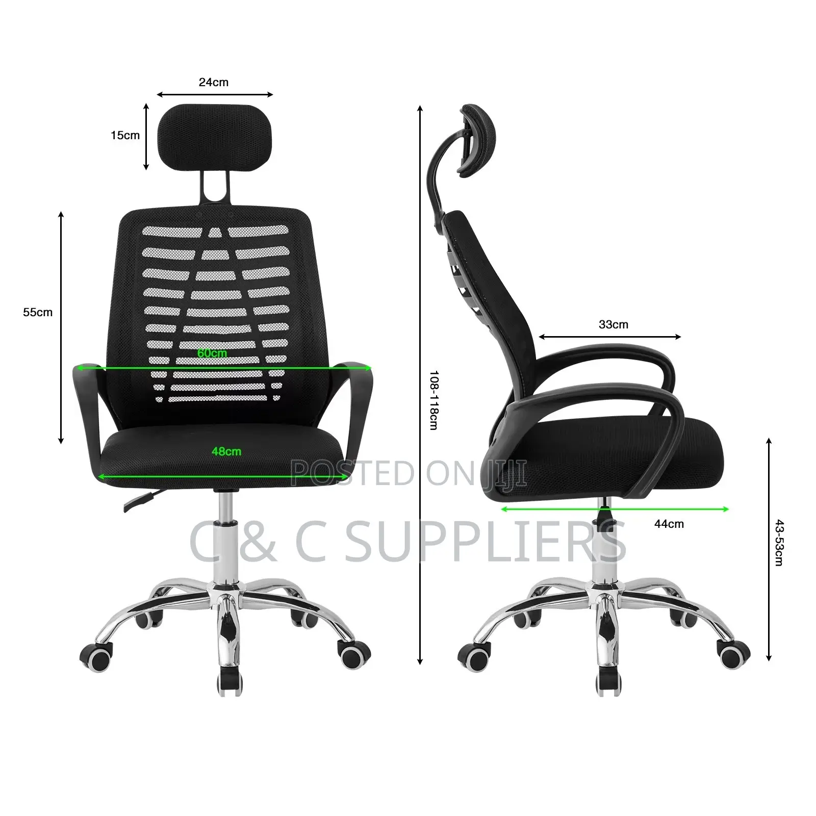 Swivel Mesh Headrest Boardroom Chair.