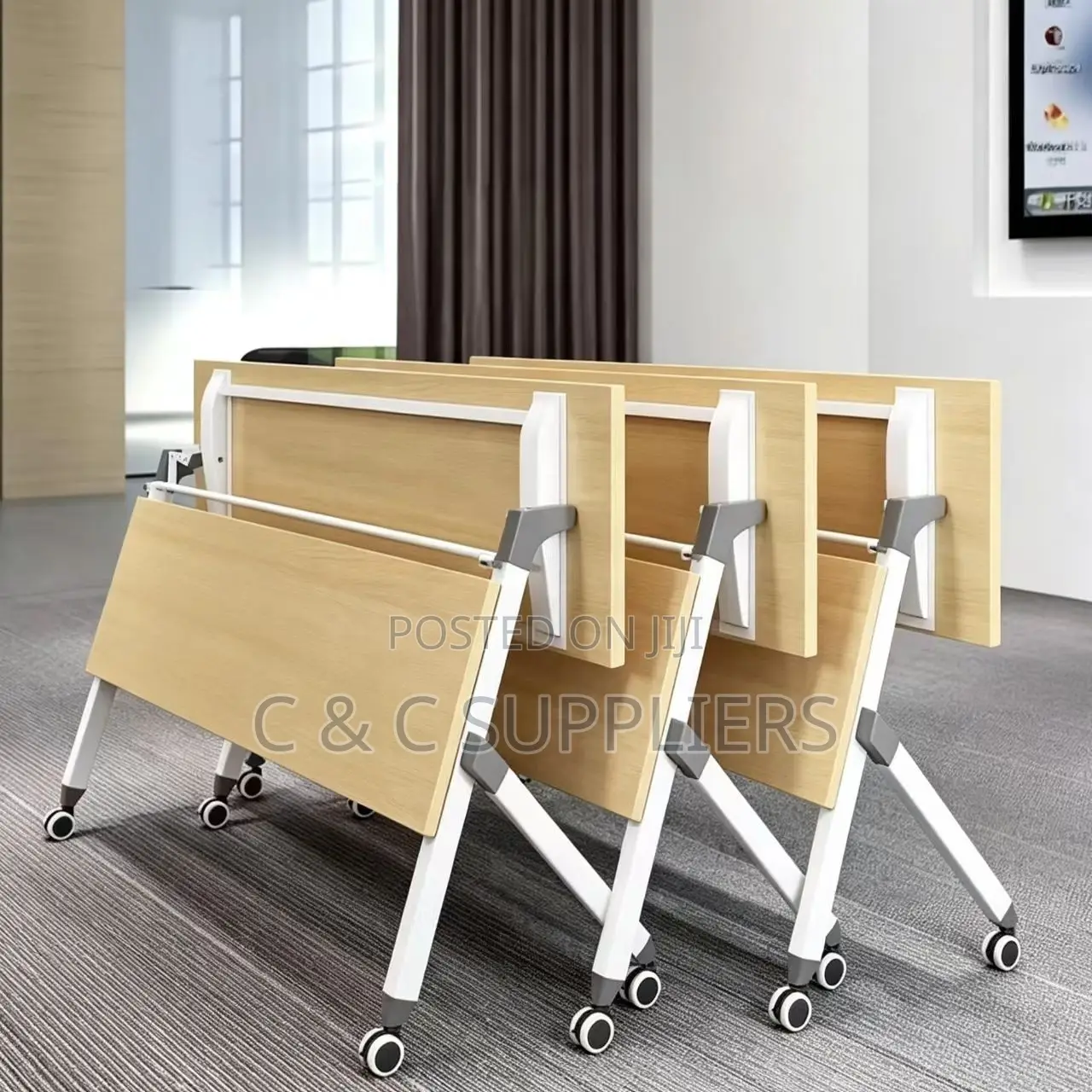Foldable Brown Study Table-1200mm
