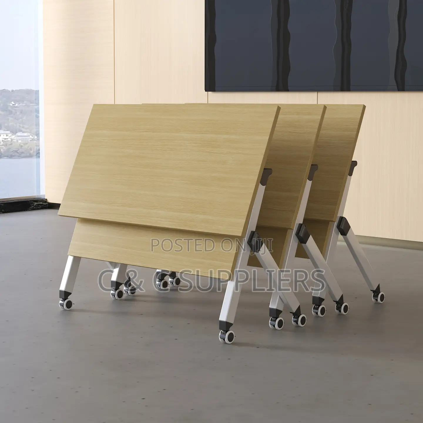 Foldable Brown Study Table-1200mm