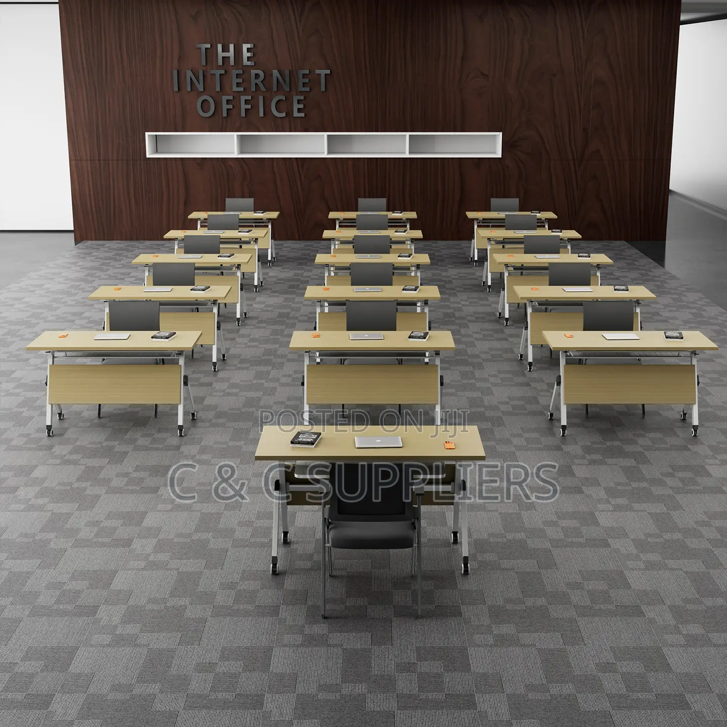 Foldable Brown Study Table-1200mm