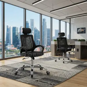 Office Chairs; Clerical Modern Black Headrest Adjustable Office Chairs
