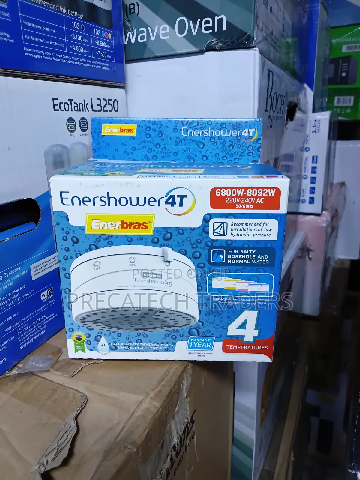 Enerbras Electric Shower – 4 Temperature Settings