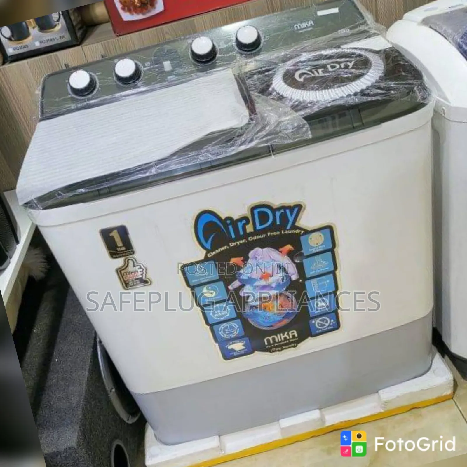 10KG Twin Tub Washing Machine – Semi-Automatic Washer Spinner White