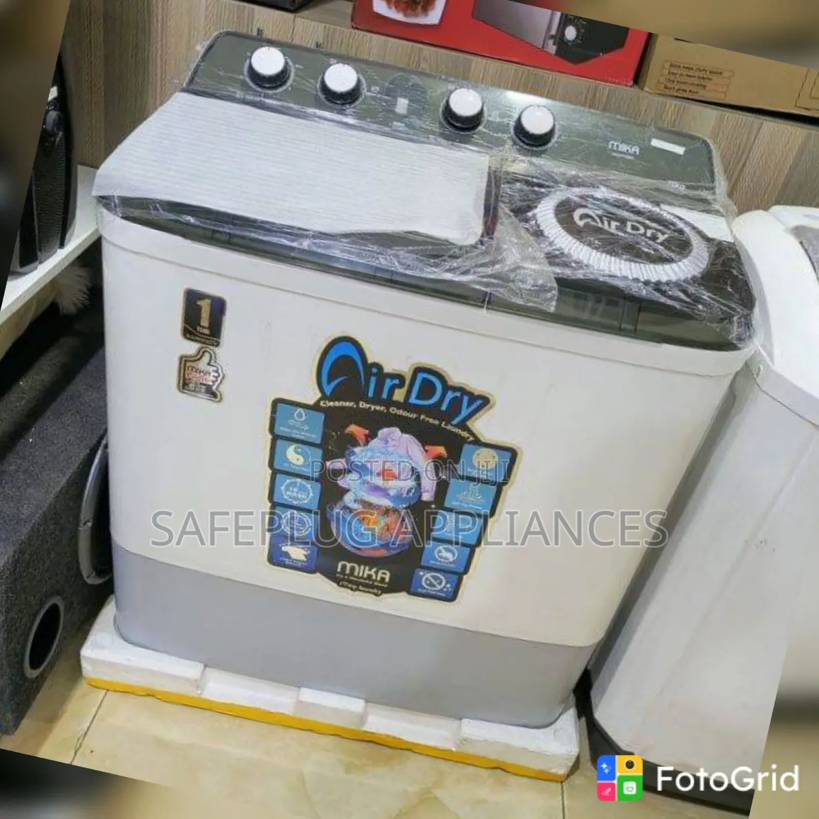 10KG Twin Tub Washing Machine – Semi-Automatic Washer Spinner White