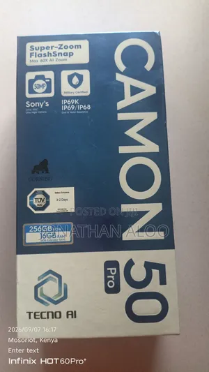 New Tecno Camon 50 Pro 256 GB Blue
