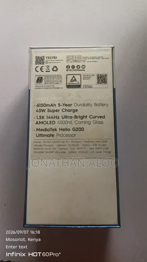 New Tecno Camon 50 Pro 256 GB Blue