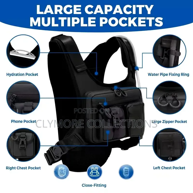 Adjustable Lightweight Chest Bag Backpack for Running, Walking Travel