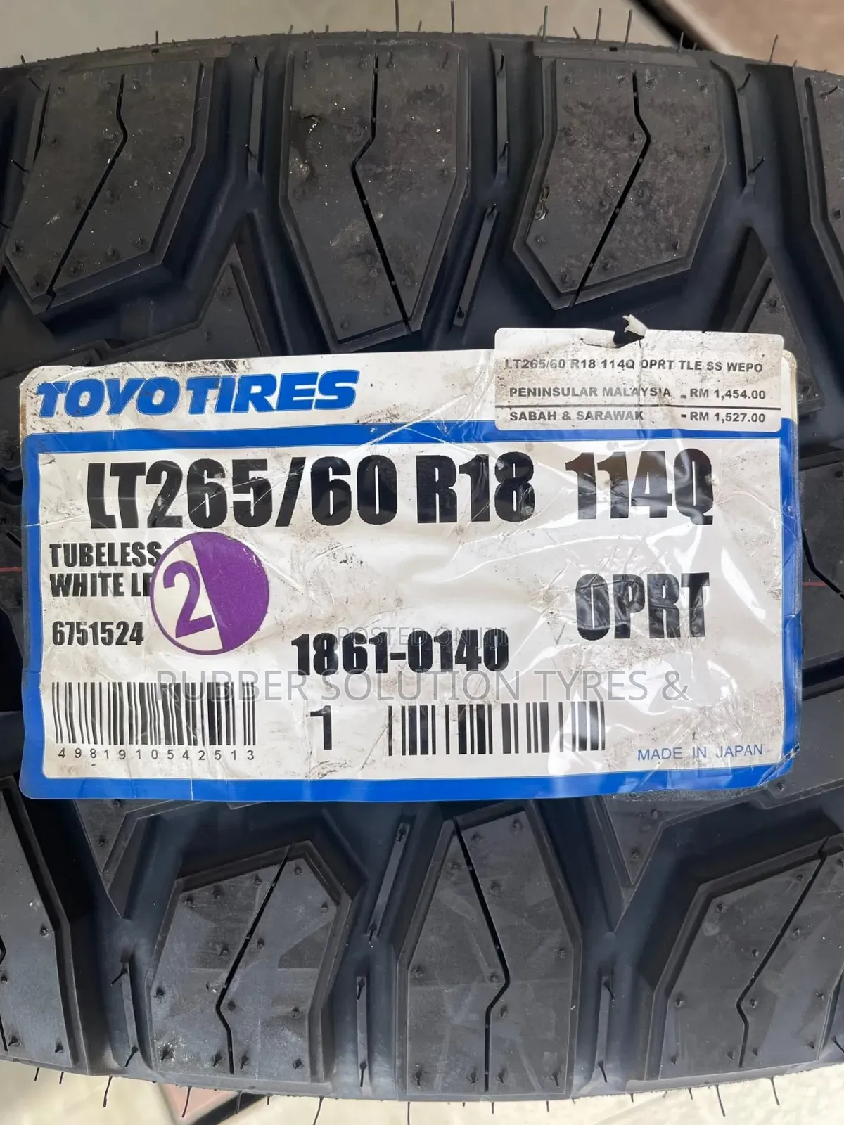 Lt 265 /60 R18 Toyo Tires 114q a/T All-Terrain
