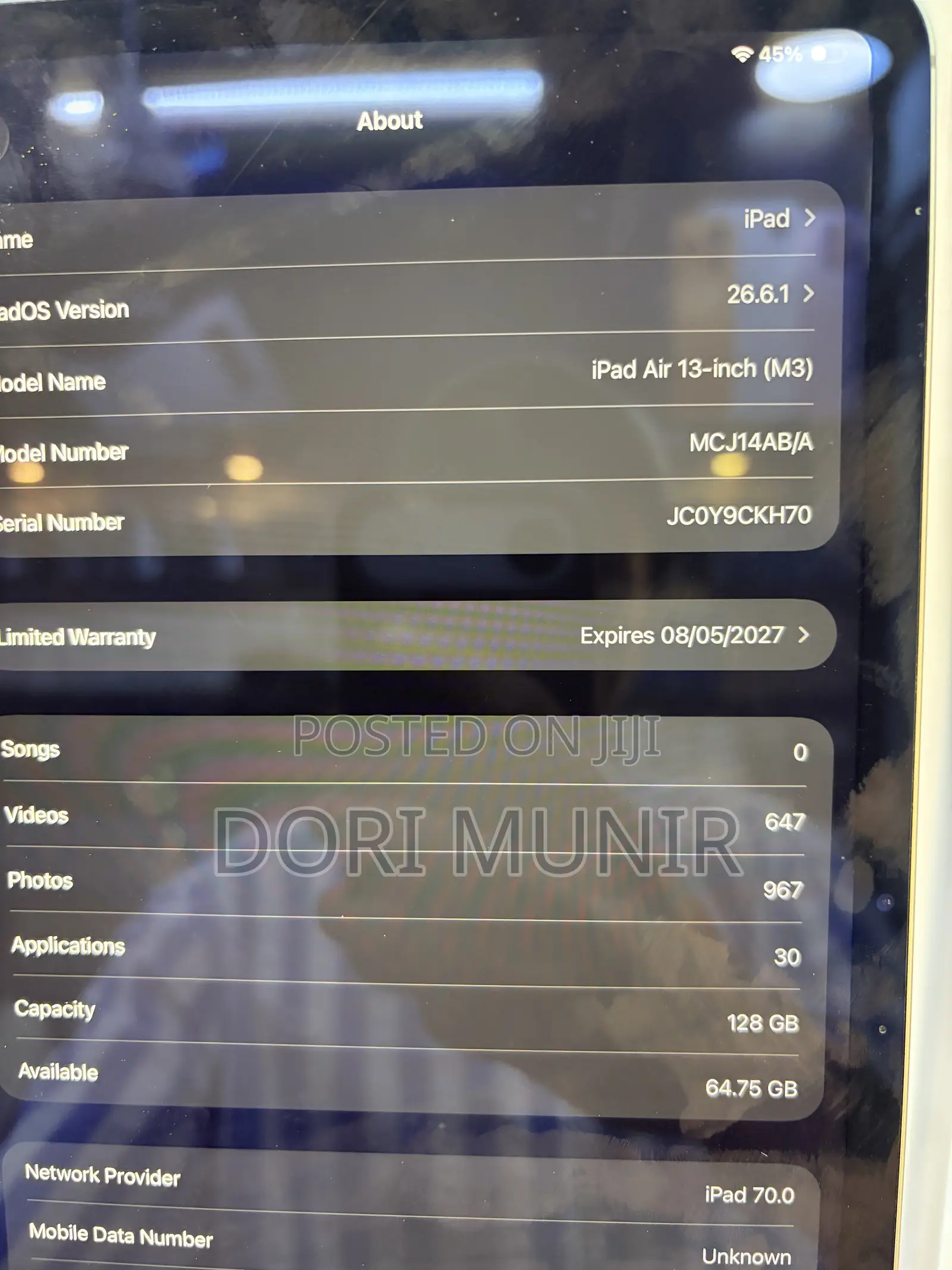 Apple iPad Air 128 GB Silver