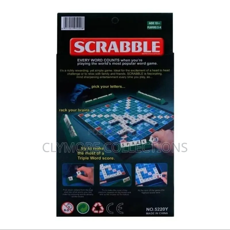 Portable Mini Scrabble Game Set - Educational Vocabulary Board Game