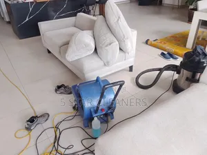 White/Cream Sofaset Cleaning Solution
