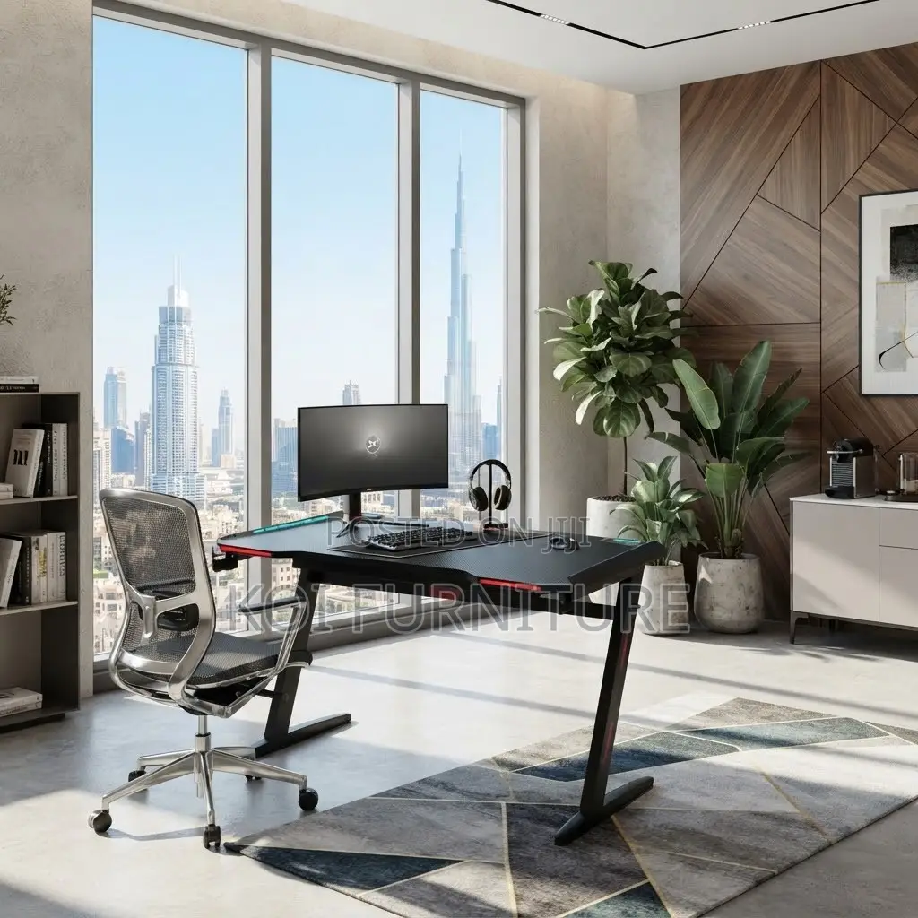 Office Desk; Ergonomic Home Commmercial Studio Gaming Desk