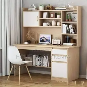 Study Table; Elegant Study Desk With Open Storage Shelves for Books