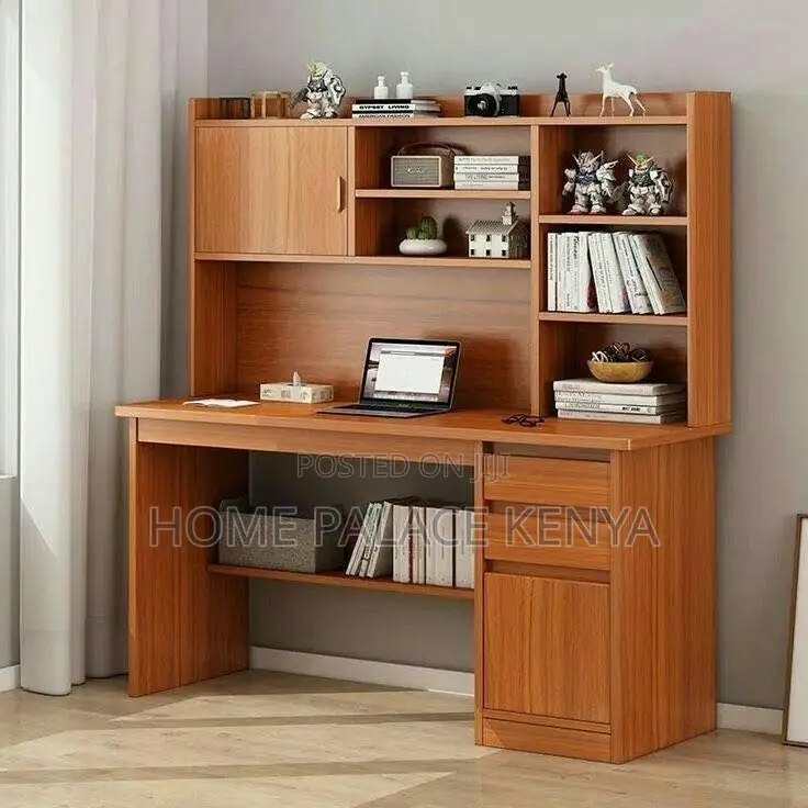 Study Table; Elegant Study Desk With Open Storage Shelves for Books