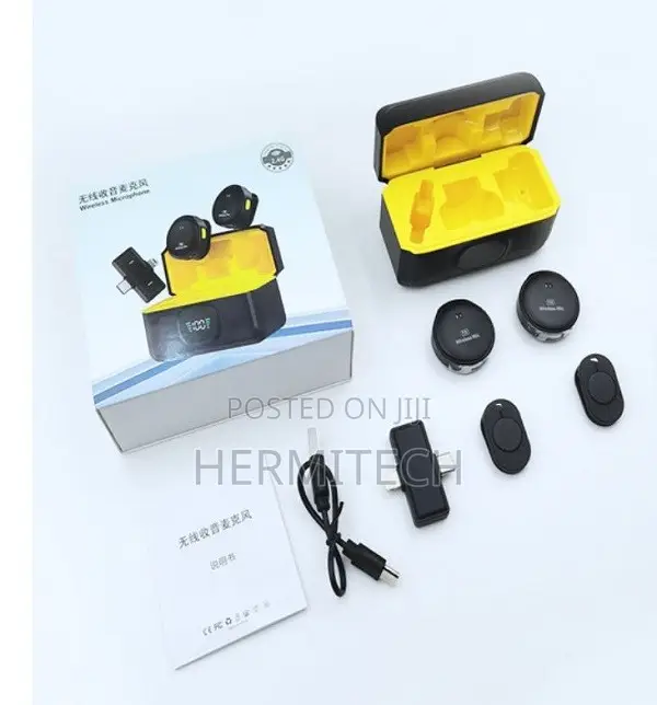 K31Pro Collar Clip Button Microphone With Charging Case