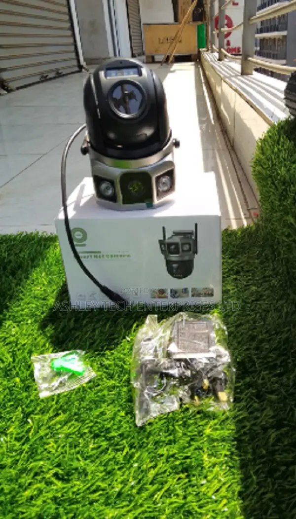 Dual Lens HD PTZ Surveillance Camera AC Powered