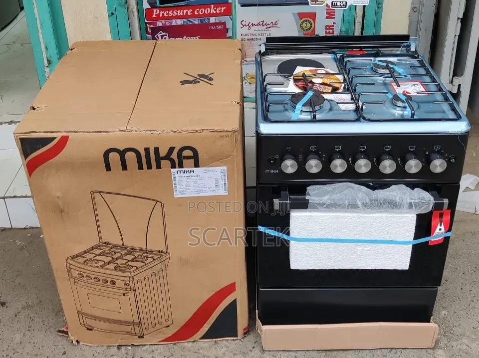 Mika Standing Cooker 3 Gas + 1 Electric, 58cm X58cm