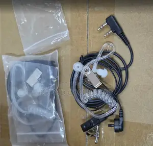 2 Pin FBI Air Tube Earpiece Earphone Spiral Clear Tube